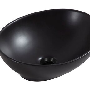 Wiesbaden Waskom Ovaal Barco Mat Zwart keramiek 40x33x14cm - 32.2411