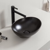 Wiesbaden Waskom Ovaal Barco Mat Zwart keramiek 40x33x14cm - 32.2411 Wiesbaden Waskom Ovaal Barco Mat Zwart keramiek 40x33x14cm - 32.2411