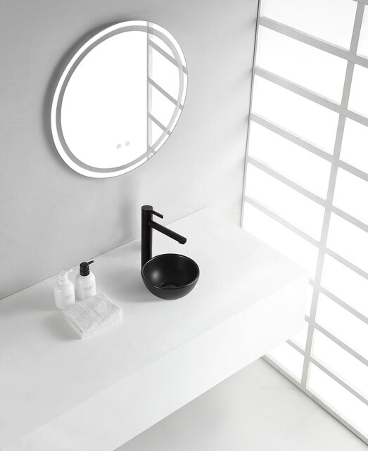 Wiesbaden Waskom Rond Consilio Mat Zwart keramiek 20x9cm - 32.3576