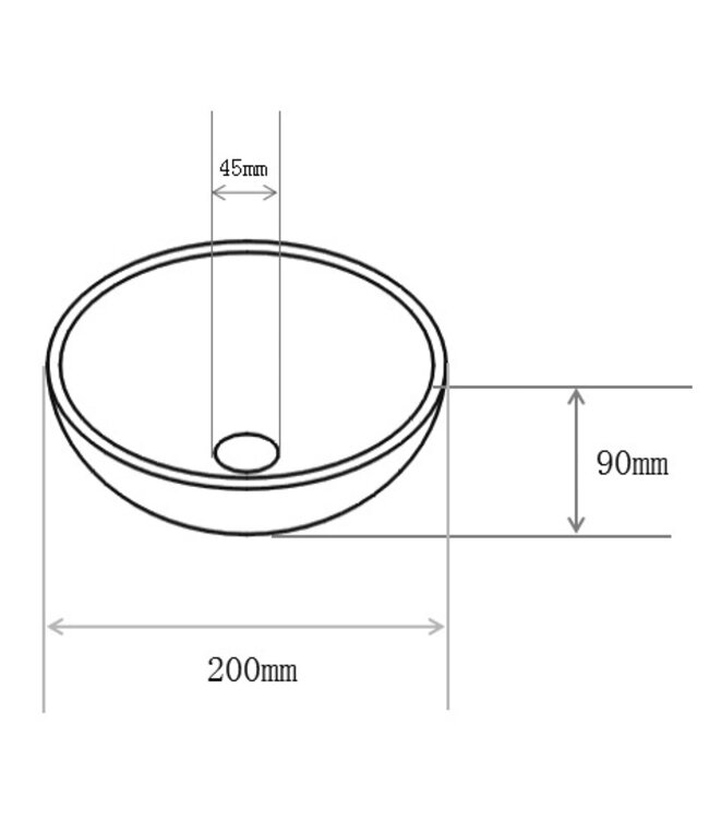 Wiesbaden Waskom Rond Consilio Mat Wit keramiek 20x9cm - 32.3577
