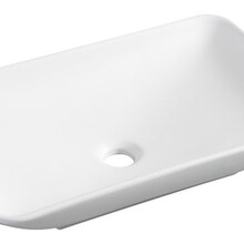 Wiesbaden Waskom Rechthoekig Karé Mat Wit keramiek 58x36x11cm - 32.1408