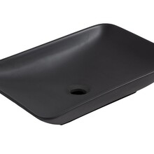 Wiesbaden Waskom Rechthoekig Karé Mat Zwart keramiek 58x36x11cm - 32.2408