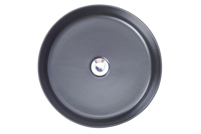 Wiesbaden Waskom Rond Link Mat Zwart keramiek 40x12 cm - 32.3423 Wiesbaden Waskom Rond Link Mat Zwart keramiek 40x12 cm - 32.3423