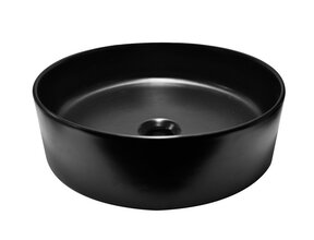 Wiesbaden Waskom Rond Link Mat Zwart keramiek 40x12 cm - 32.3423