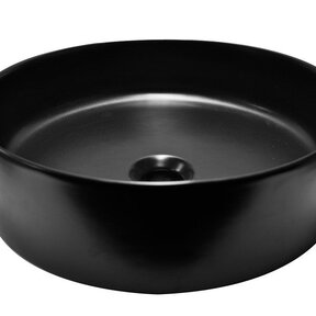 Wiesbaden Waskom Rond Link Mat Zwart keramiek 40x12 cm - 32.3423