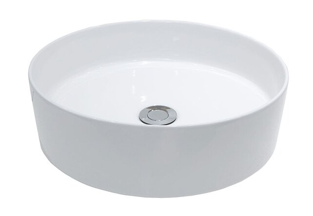 Wiesbaden Waskom Rond Link Mat Wit keramiek 40x12 cm - 32.3322 Wiesbaden Waskom Rond Link Mat Wit keramiek 40x12 cm - 32.3322