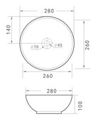 Wiesbaden Waskom Rond Kimo Wit keramiek 28x10 cm - 32.3413