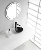 Wiesbaden Waskom Rond Kimo Mat Zwart keramiek 28x10 cm - 32.3414