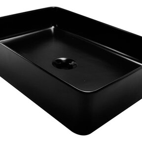 Wiesbaden waskom rechthoekig Link Mat Zwart 50x35x12 cm keramiek - 32.3425