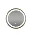 FABRIECIO Badkamerspiegel Goud Geborsteld Rond Hamburg 80cm Anti condens en Led-verlichting touch schakelaar met spiegelverwarming