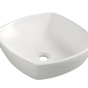 Wiesbaden waskom Vierkant Plaza Wit 42x42x13,5 cm keramiek - 32.3407