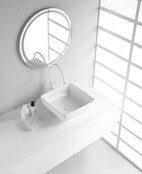 Wiesbaden waskom Vierkant Piazza Wit 40x40x15 cm keramiek - 32.3406