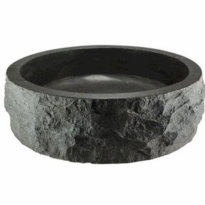 Wiesbaden Raw Natuursteen waskom Rond 40x12 cm hamerslag hardsteen gezoet - 39.3517