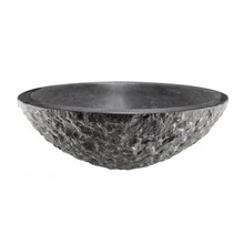 Wiesbaden Raw Natuursteen waskom Rond 42x14 cm hamerslag hardsteen gezoet - 39.3518