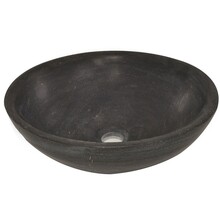 Wiesbaden Raw Natuursteen waskom Rond 40x14 cm hardsteen gezoet - 39.3524