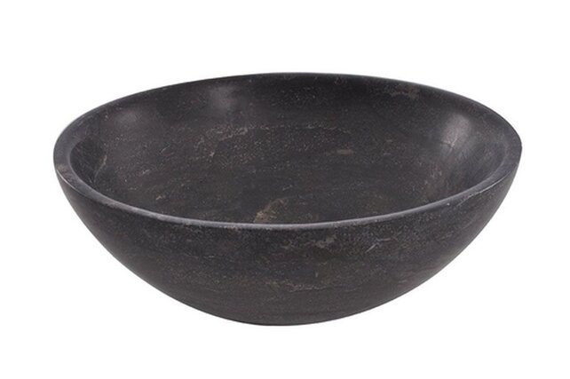 Wiesbaden Raw Natuursteen waskom Rond 32x12cm hardsteen gezoet - 39.3521 Wiesbaden Raw Natuursteen waskom Rond 32x12cm hardsteen gezoet - 39.3521