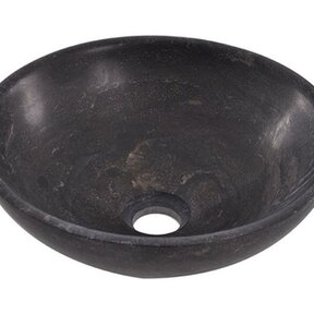 Wiesbaden Raw Natuursteen waskom Rond 32x12cm hardsteen gezoet - 39.3521