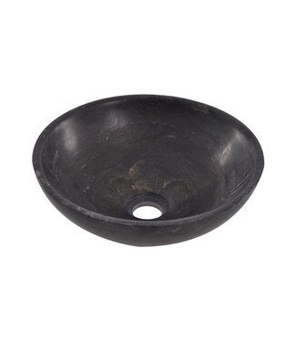 Wiesbaden Wiesbaden Raw Natuursteen waskom Rond 32x12cm hardsteen gezoet - 39.3521