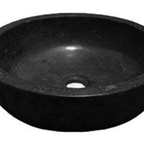 Wiesbaden Raw Natuursteen waskom Rond 40x12cm hardsteen gezoet - 39.3520