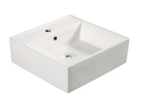 Wiesbaden Larx Vierkante Waskom 38x38x13 cm Wit keramiek - 32.3405