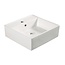 Wiesbaden Wiesbaden Larx Vierkante Waskom 38x38x13 cm Wit keramiek - 32.3405