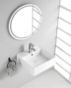 Wiesbaden Larx Vierkante Waskom 38x38x13 cm Wit keramiek - 32.3405