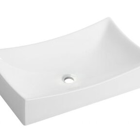 Wiesbaden waskom rechthoekig Slide Wit 65x39x13 cm keramiek - 32.3402