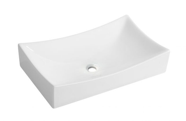 Wiesbaden waskom rechthoekig Slide Wit 65x39x13 cm keramiek - 32.3402