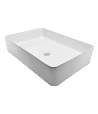 Wiesbaden Wiesbaden waskom rechthoekig Link Glans Wit 50x35x12 cm keramiek - 32.3424