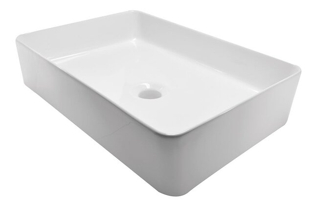 Wiesbaden waskom rechthoekig Link Glans Wit 50x35x12 cm keramiek - 32.3424