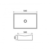 Wiesbaden waskom rechthoekig Slide Wit 55x35x12 cm keramiek - 32.3403 Wiesbaden waskom rechthoekig Slide Wit 55x35x12 cm keramiek - 32.3403