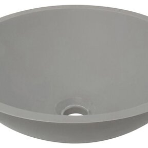 Wiesbaden Solid Surface waskom Valerie Beton Look Rond 43x13 cm - 36.4063