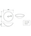 Wiesbaden Solid Surface waskom Valerie Mat Zwart Rond 43x13 cm - 36.4073