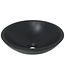 Wiesbaden Solid Surface waskom Valerie Mat Zwart Rond 43x13 cm - 36.4073