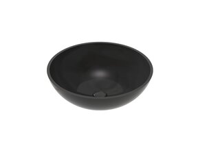 Aloni Solid Surface waskom PER Mat Zwart Rond 42x14 cm
