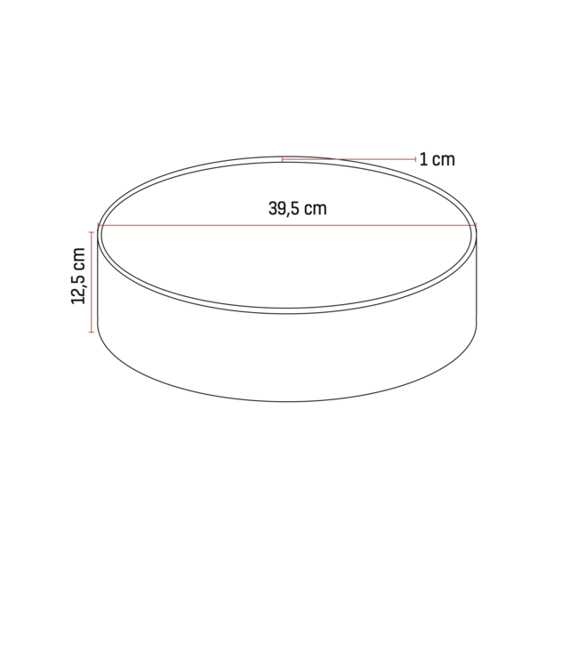 ALONI Aloni Solid Surface waskom SUN Mat Zwart Rond 42x14 cm