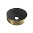 Wiesbaden Wiesbaden Mondri waskom rond 36 x 12 cm mat zwart/geborsteld goud - 32.3301