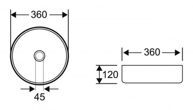 Wiesbaden Mondri waskom rond 36 x 12 cm Wit/geborsteld goud - 32.3302