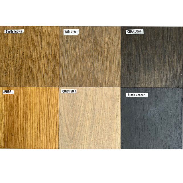 Timotheus Wastafelonderkast Ribbelfront Castle Brown 140 cm 2 lades Timotheus Wastafelonderkast Ribbelfront Castle Brown 140 cm 2 lades