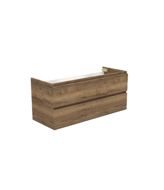 SANI-SUPPLY Wastafelonderkast Trendline Tabak Oak 120x47x52cm softclose lades
