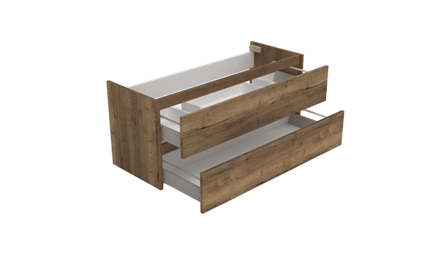 Wastafelonderkast Trendline Tabak Oak 120x47x52cm softclose lades