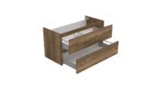 Wastafelonderkast Trendline Tabak Oak 100x47x52cm softclose lades