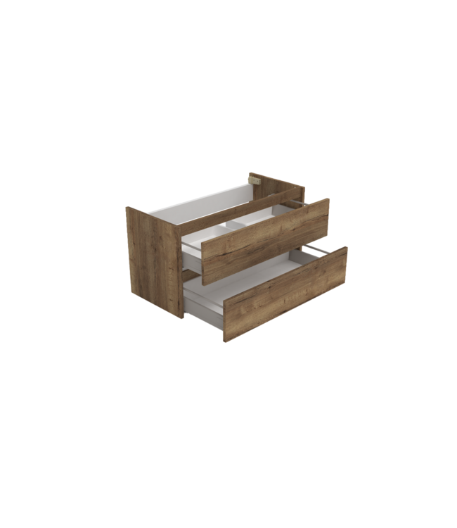 Wastafelonderkast Trendline Tabak Oak 100x47x52cm softclose lades
