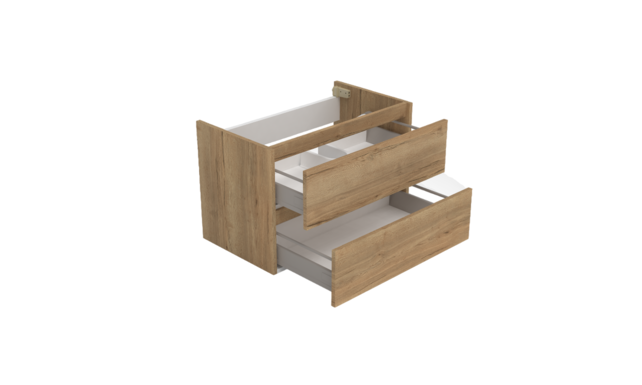 Wastafelonderkast Trendline Natural Oak 80x47x52cm softclose lades