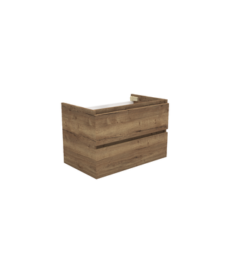 SANI-SUPPLY Wastafelonderkast Trendline Tabak Oak 80x47x52cm softclose lades