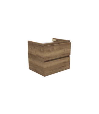 SANI-SUPPLY Wastafelonderkast Trendline Tabak Oak 60x47x52cm softclose lades