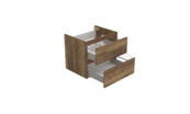 Wastafelonderkast Trendline Tabak Oak 60x47x52cm softclose lades Wastafelonderkast Trendline Tabak Oak 60x47x52cm softclose lades