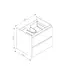 Wastafelonderkast Trendline Tabak Oak 60x47x52cm softclose lades