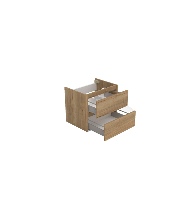 Wastafelonderkast Trendline Natural Oak 60x47x52cm softclose lades