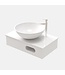Fonteintafel Aloni Sun Mat Wit 60x35x15cm Planchet met Handdoekuitsparing Solid Surface